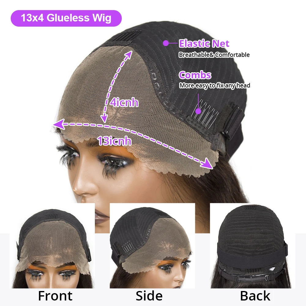 200 densité courte Bob droite 13x6 HD dentelle frontale perruque cheveux humains pré-plumés sans colle perruques cheveux humains 7x5 fermeture perruque